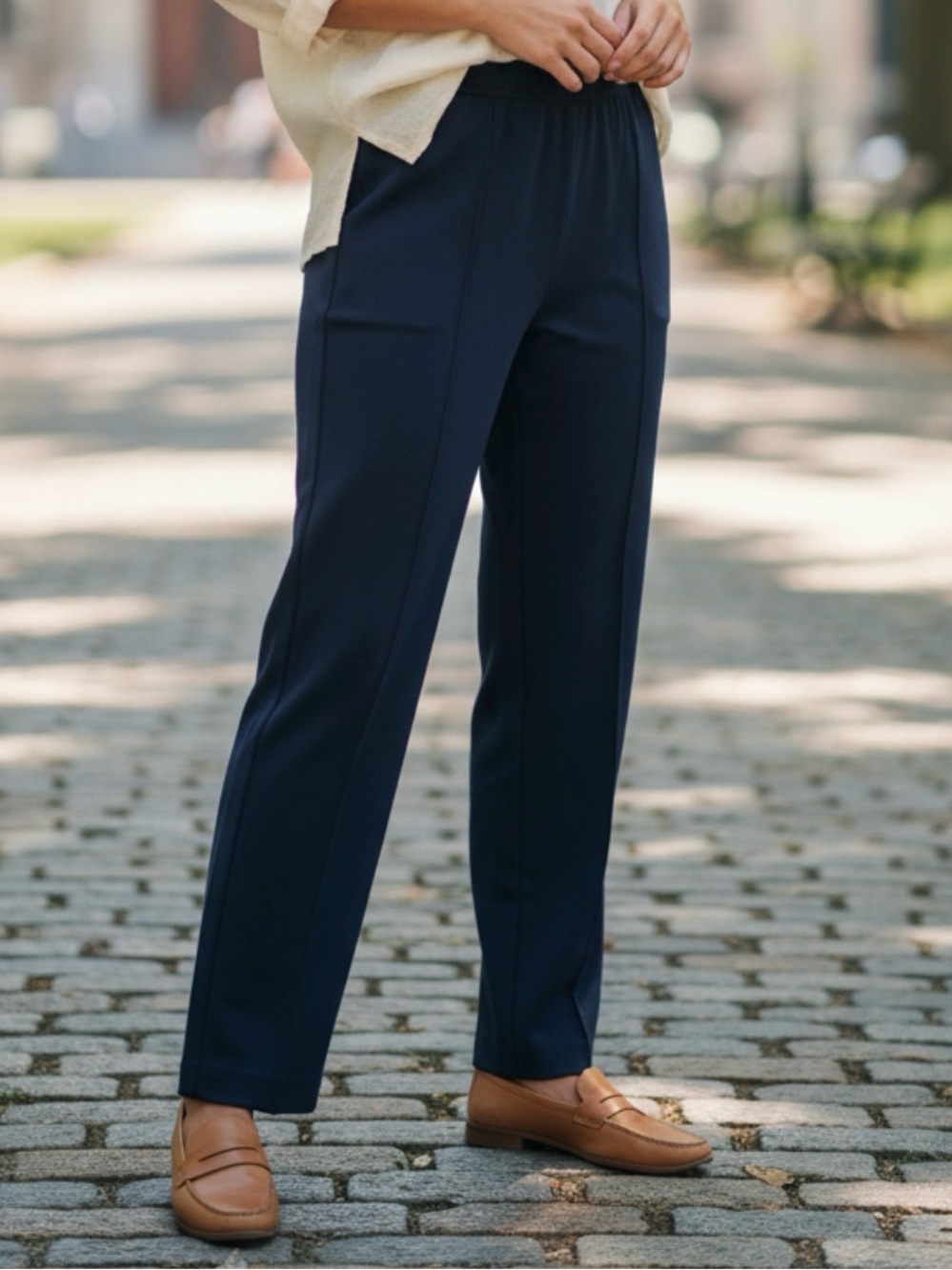 🫶🏻 Solos by Koret Navy Straight-Leg Pull-On Pants 12 (see measurements)